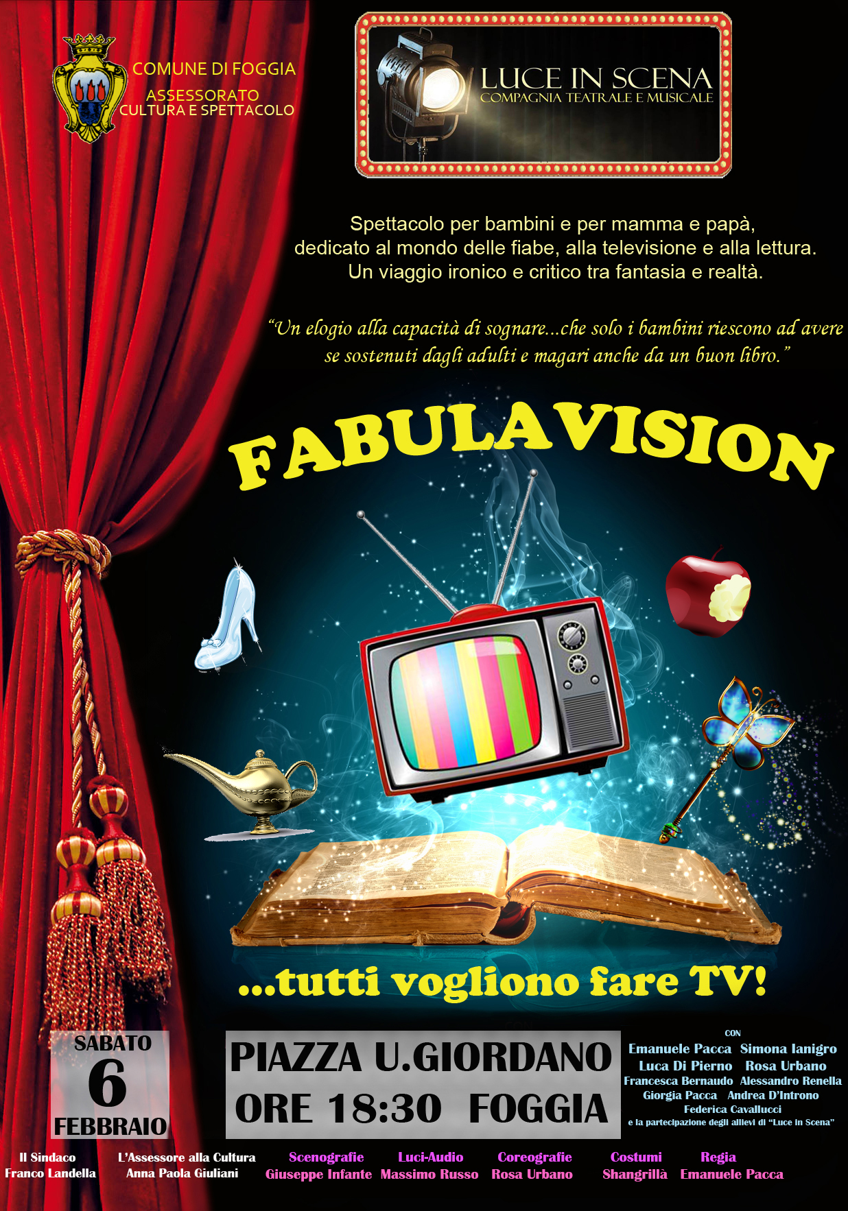 "FabulaVision", lo spettacolo di carnevale per i bambini a Foggia