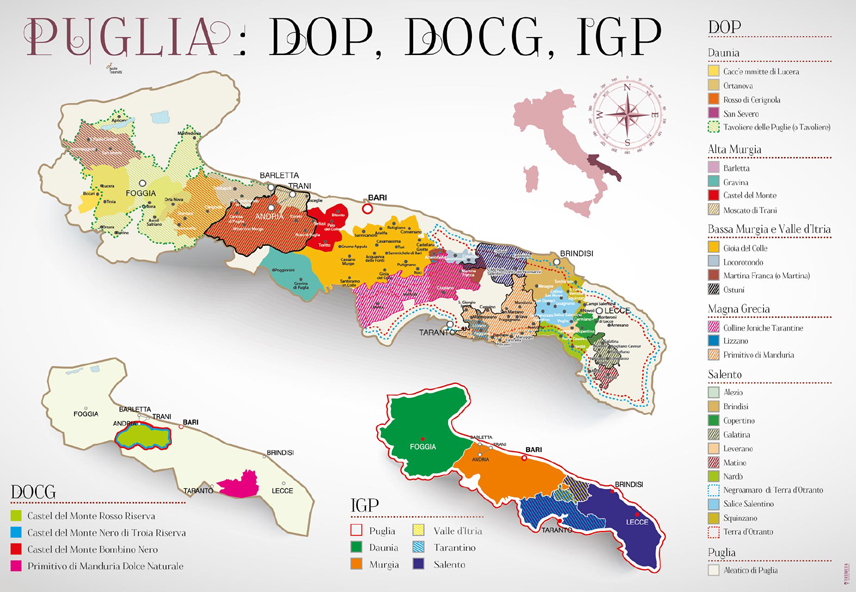 Mappa vini pugliesi