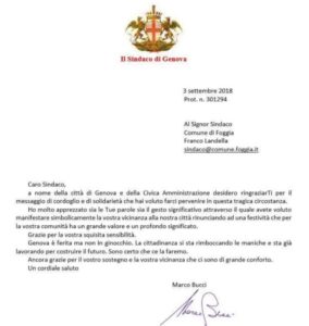 Lettera Sindaco Di Genova