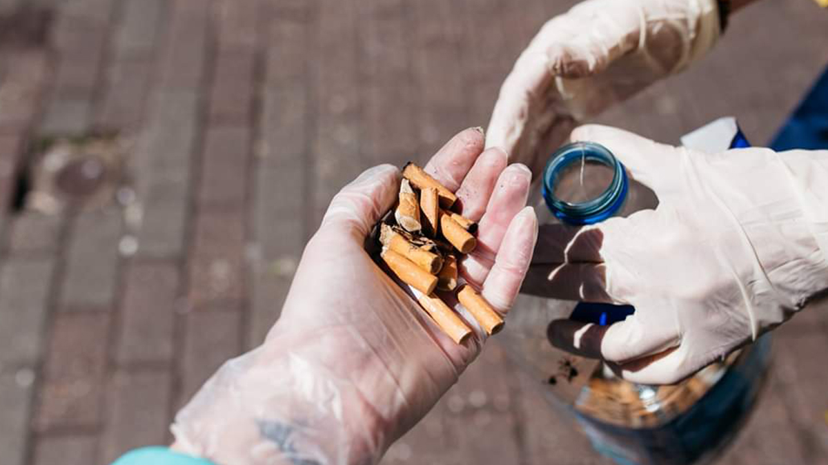 Trash challenge mozziconi