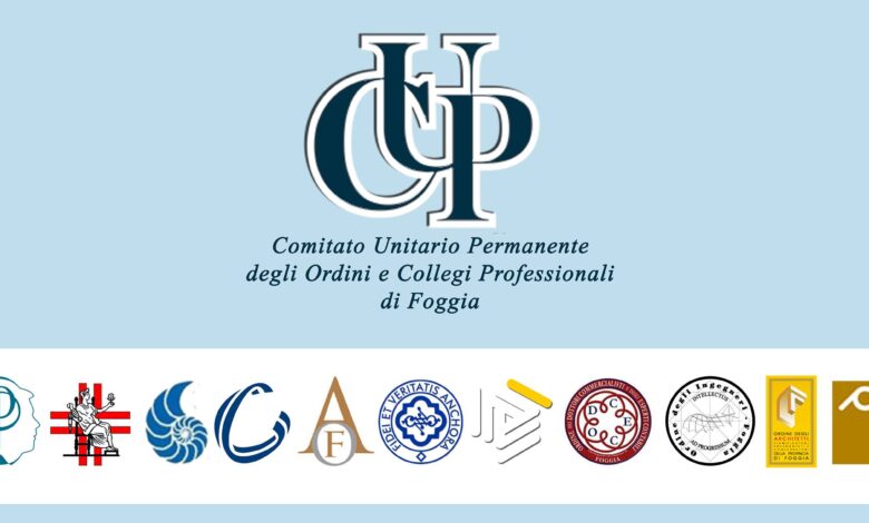 Photo of Rinnovato il direttivo del C.U.P. Foggia – Comitato Unitario permanente degli Ordini e dei Collegi Professionali