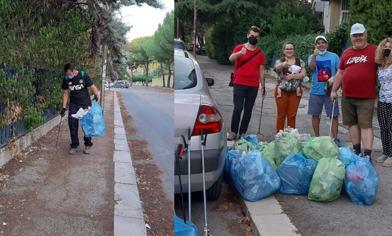 Raccolta rifiuti al parco in zona Pantanella a Foggia 1