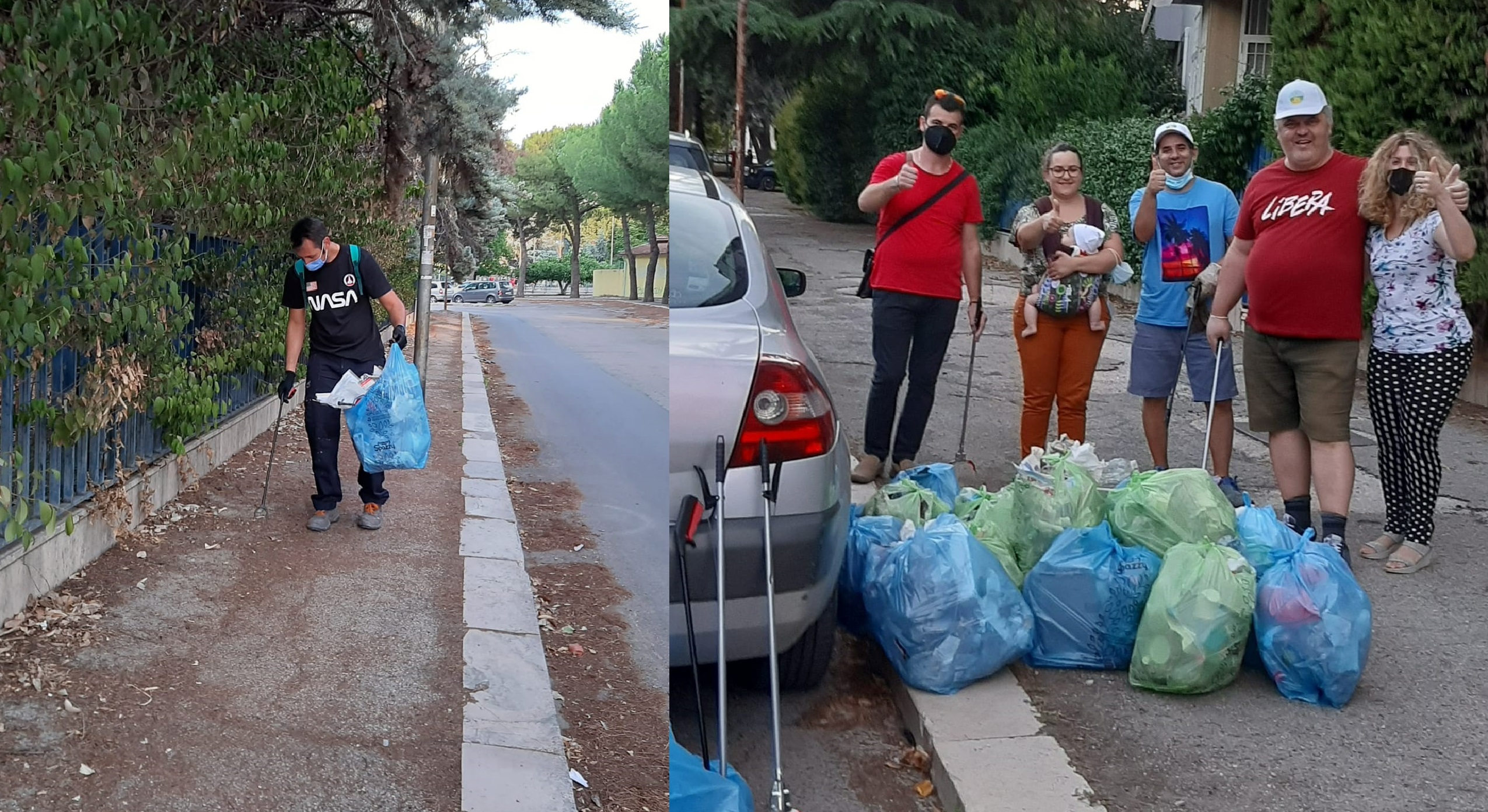 Raccolta rifiuti al parco in zona Pantanella a Foggia 1