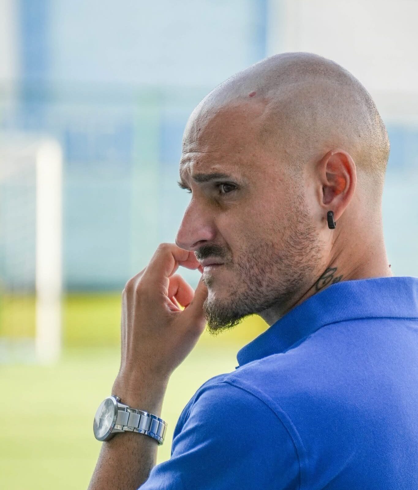 Christian Carbone, allenatore del Lucera Calcio (PH. Alex Montagano)