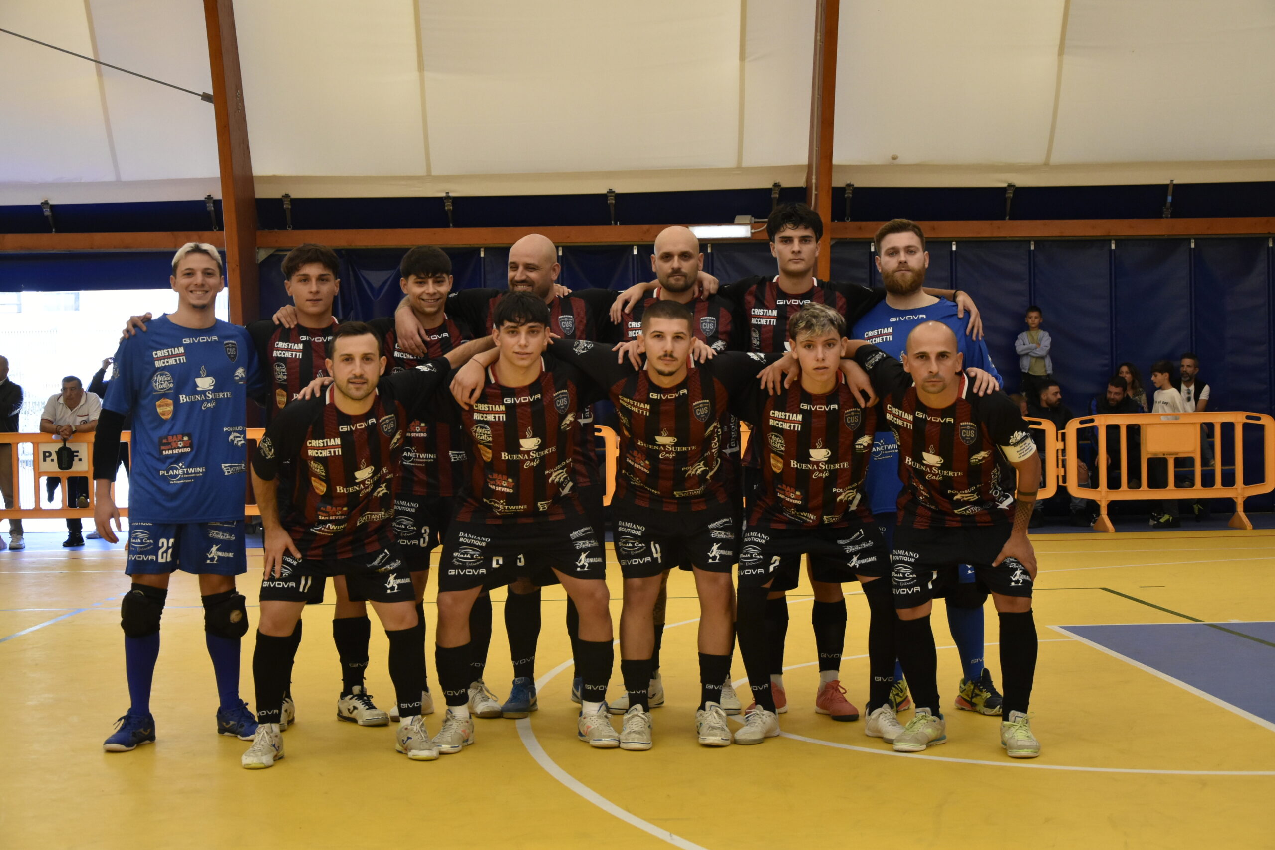 La formazione del CUS Foggia C5 nella terza giornata. Foto: Giovanni Gliatta.